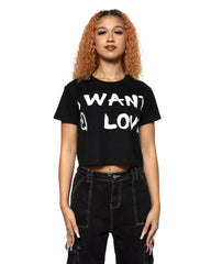 (Women) I Want Love T-Shirt - Black