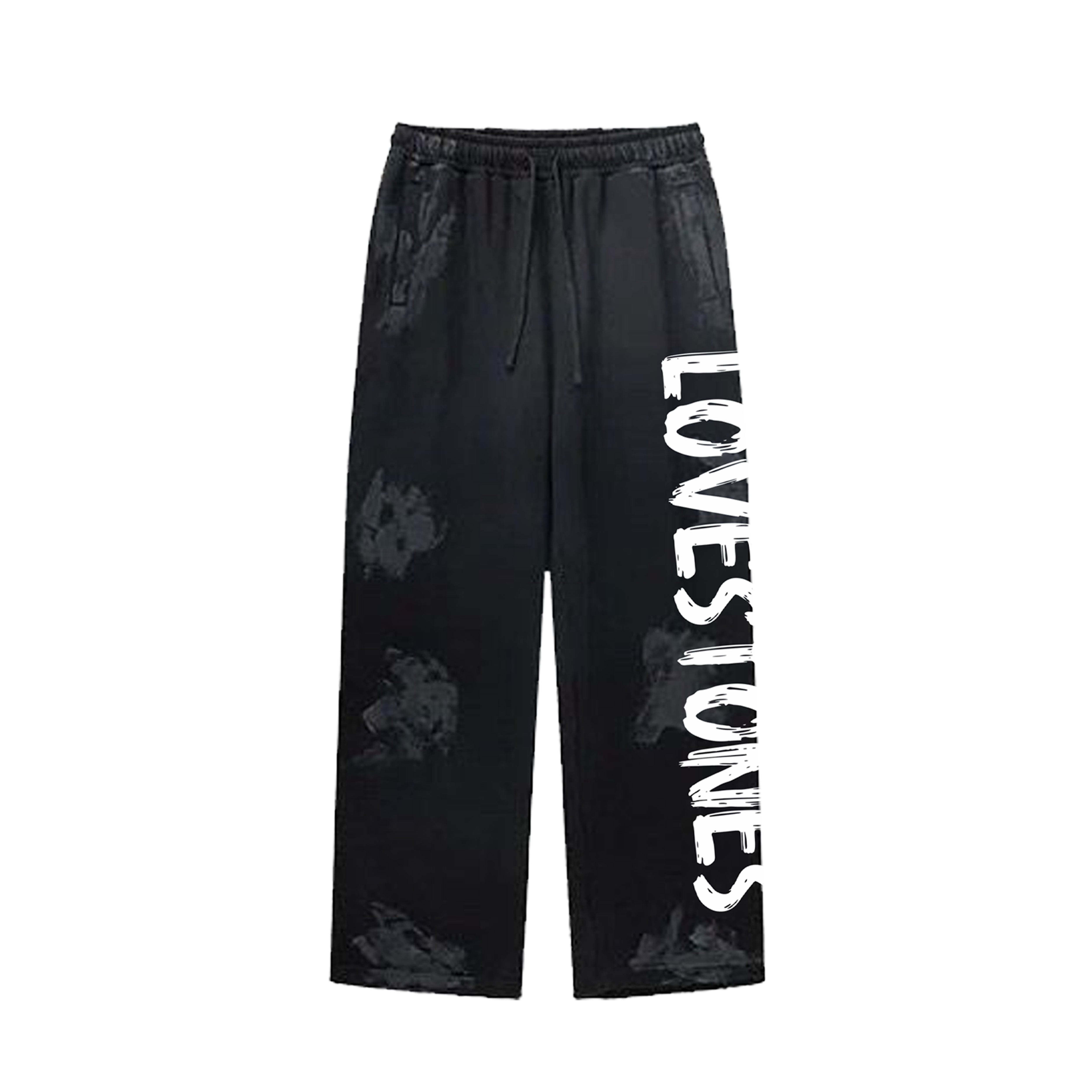 Mountain Splatter Flare Pants - White