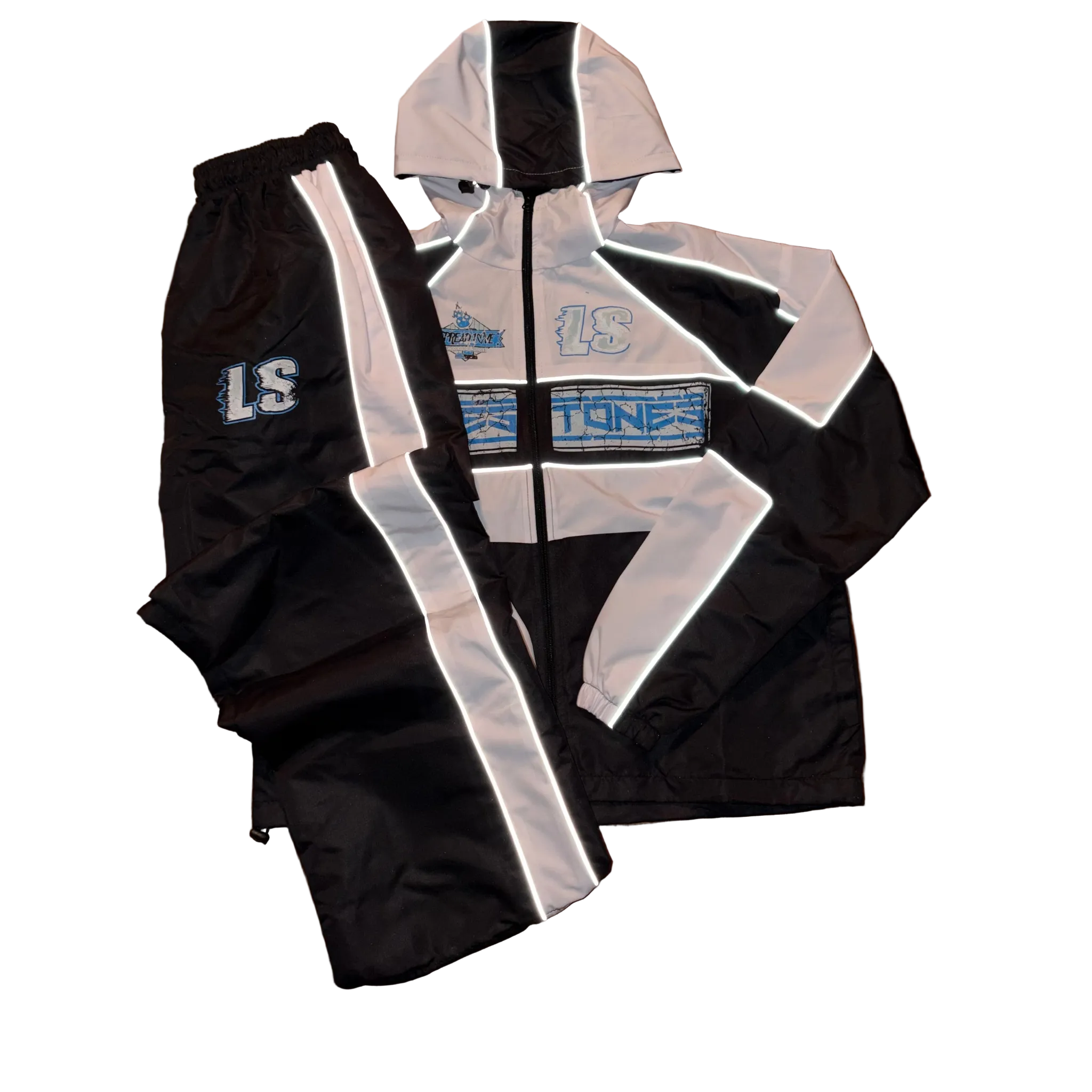 Lovestones Racer Windbreaker Set - Black & White