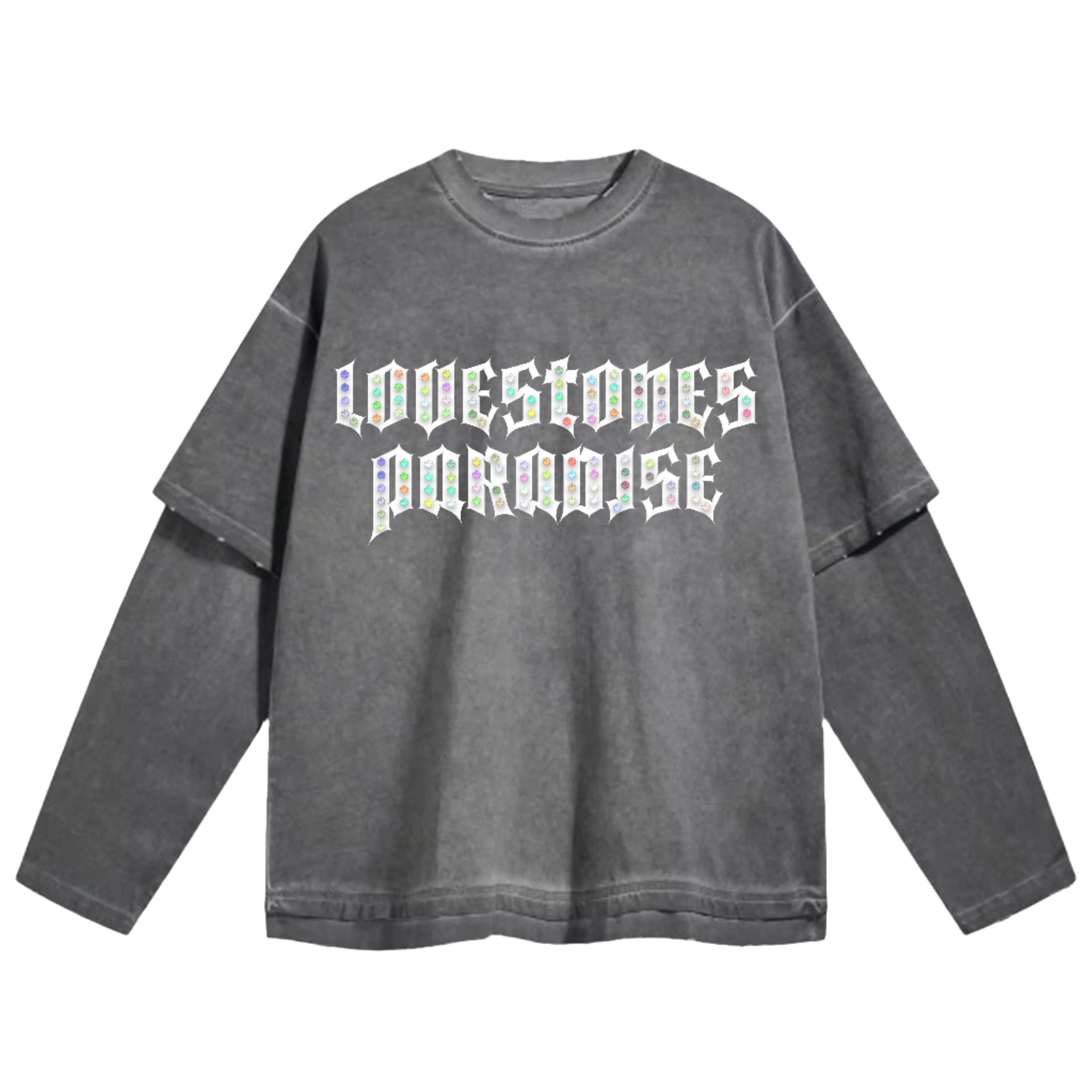 Paradise Staple Long Slevee T-Shirt - Grey