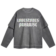 Paradise Staple Long Slevee T-Shirt - Grey