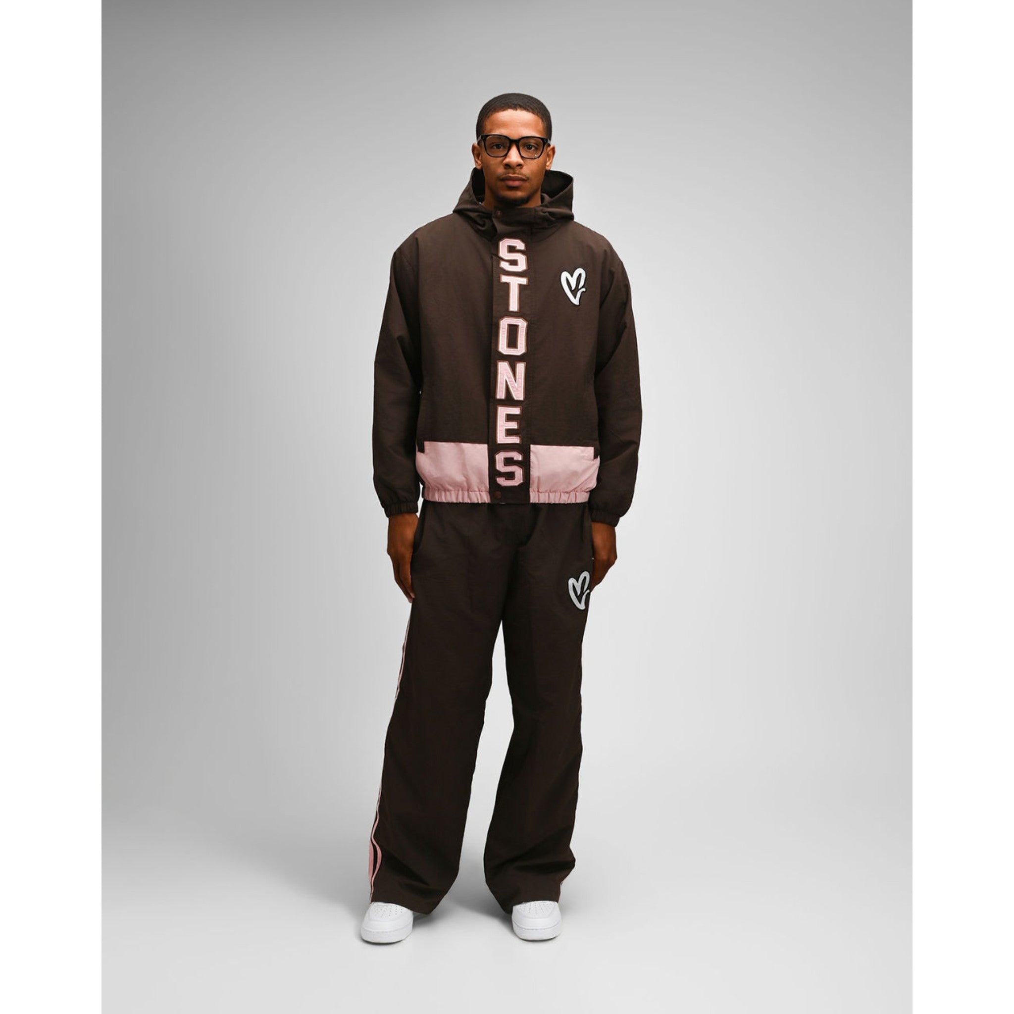 “LIMITED” Stones Nylon Val Set - Brown & Pink