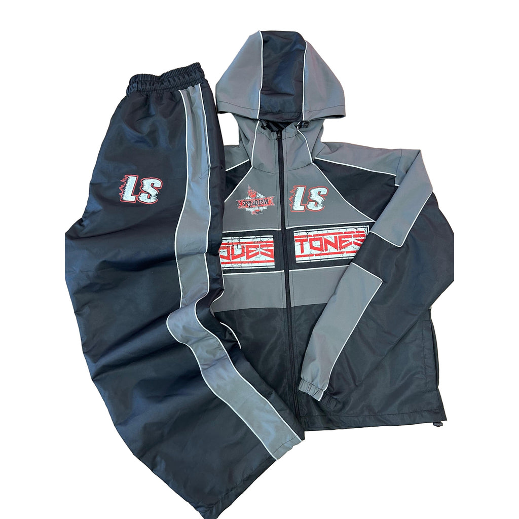 Lovestones Racer Windbreaker Set - Black & Grey